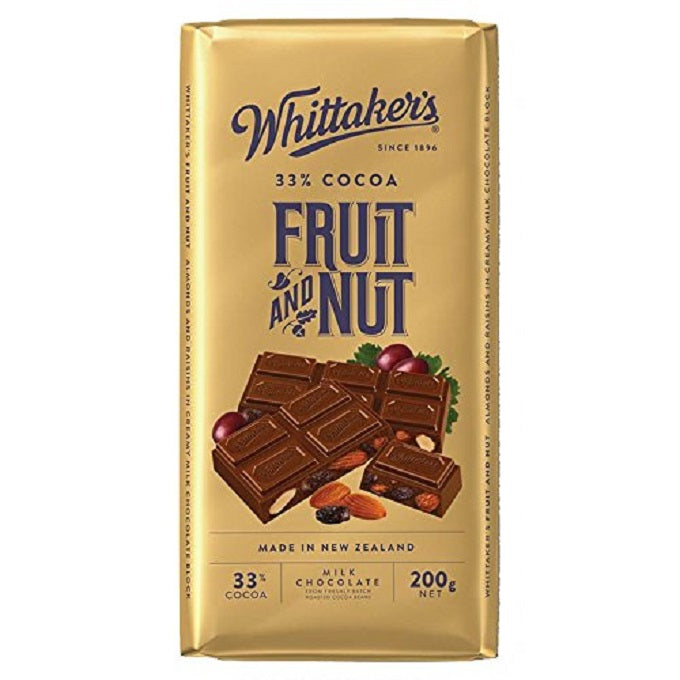Whittaker's Fruit And Nut Milk Chocolate 200gm
